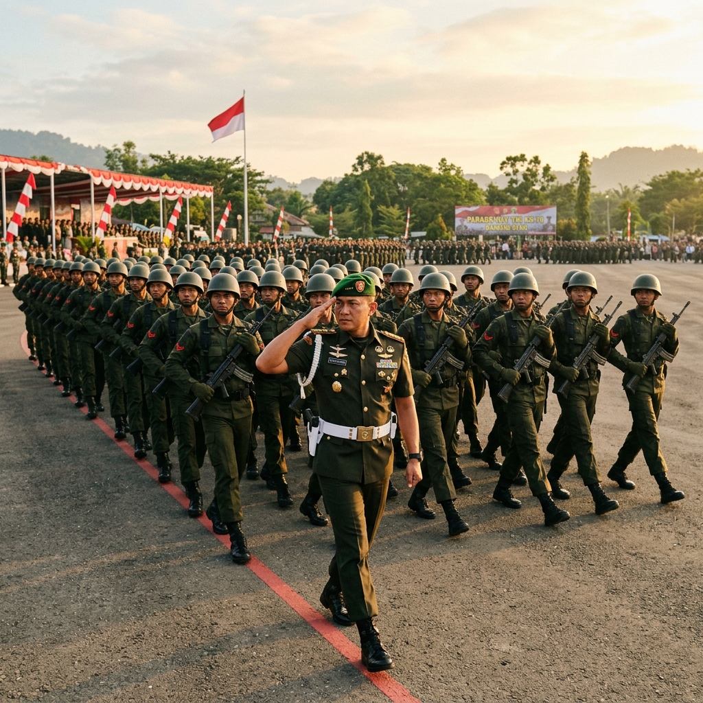 Komando Distrik Militer Pinrang pimpin apel gelar pasukan pengamanan wilayah